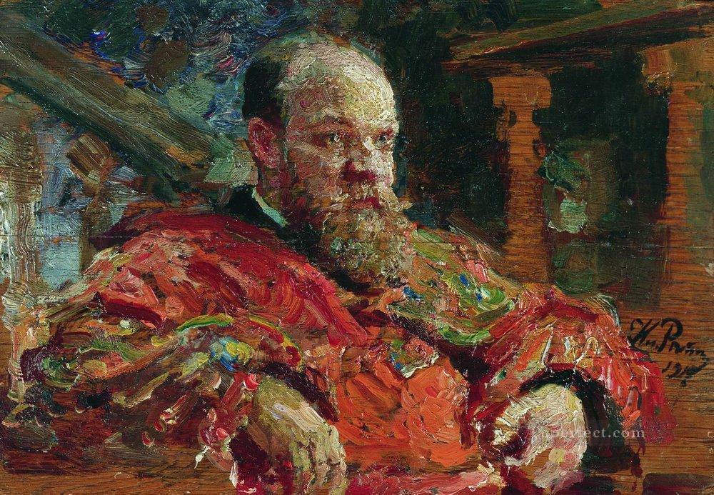 NV デリヤロフの肖像画 1910 イリヤ・レーピン油絵